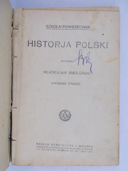 Smoleński Władysław - Historja Polski, 1921 r.