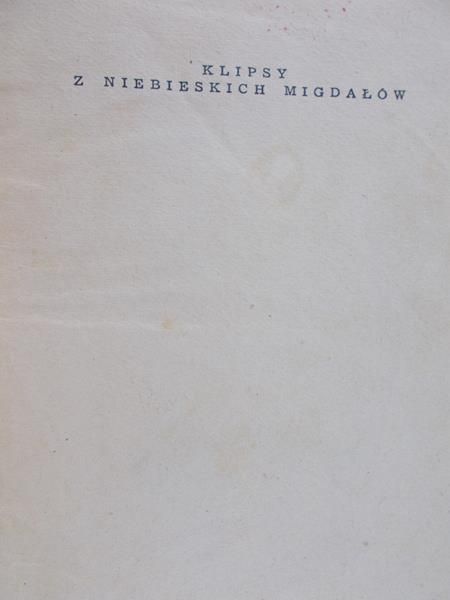 Domański Marek - Klipsy z niebieskich migdałów