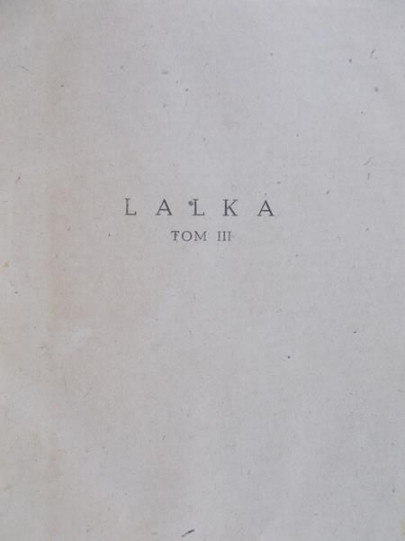 Prus Bolesław - Lalka Tom III. 1946 rok