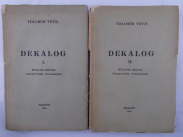 Toth Tihamer - Dekalog I-II, 1934 r.