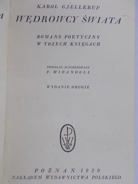 Gjellerup Karol - Wędrowcy świata, 1929 r.
