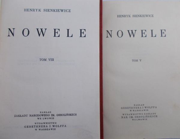 Sienkiewicz Henryk - Pisma, Tom V, VIII, 1931 r.