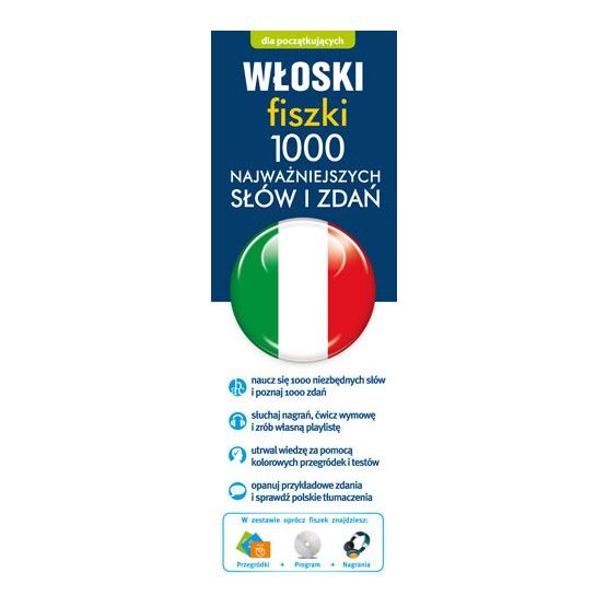 Włoski fiszki 1000 najważniejszych słów i zdań, nowe