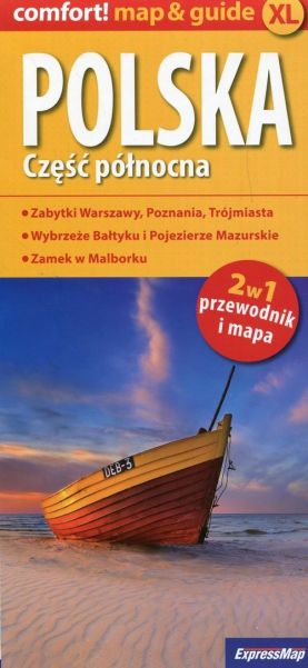 Praca zbiorowa. -  Polska Część północna 2w1 przewodnik i map