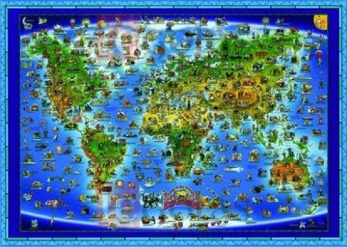 Mapa świata dla dzieci. Odkrywcy i wynalazcy