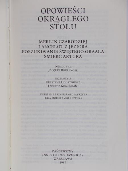 Boulenger Jacques (opr.) - Opowieści Okrągłego Stołu