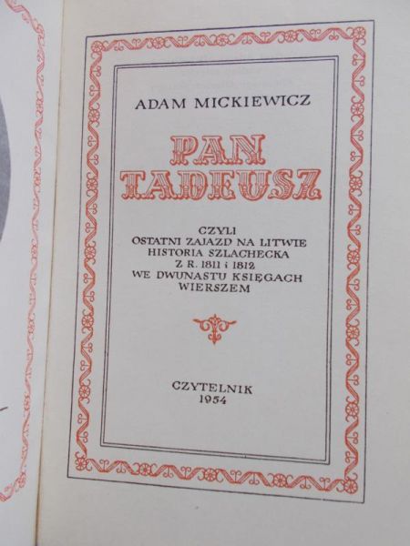 Mickiewicz Adam - Pan Tadeusz