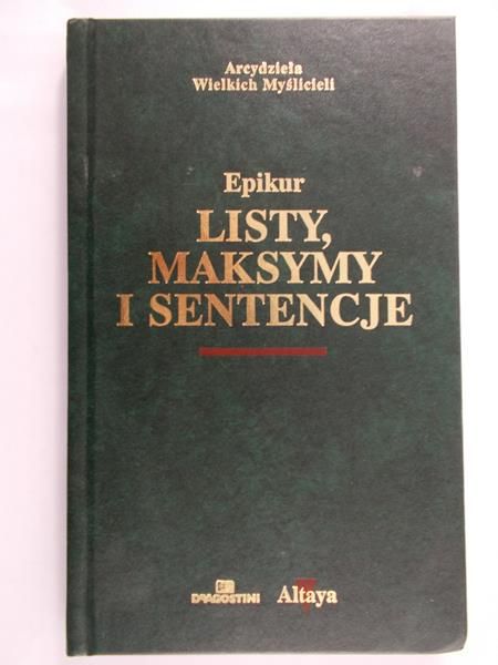 Epikur - Listy, maksymy i sentencje