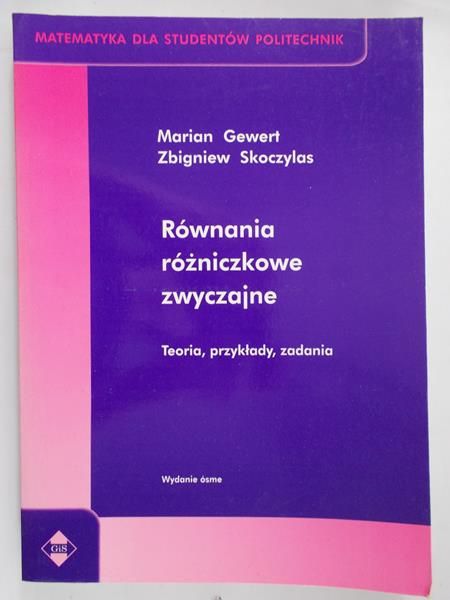 Gewert Marian - Równania rózniczkowe zwyczajne