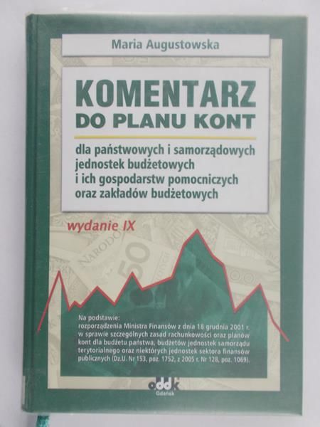 Augustowska Maria - Komentarz do planu kont