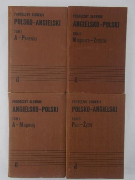 Stanisławski Jan - Podręczny słownik Angielsko (zestaw 4 książek)