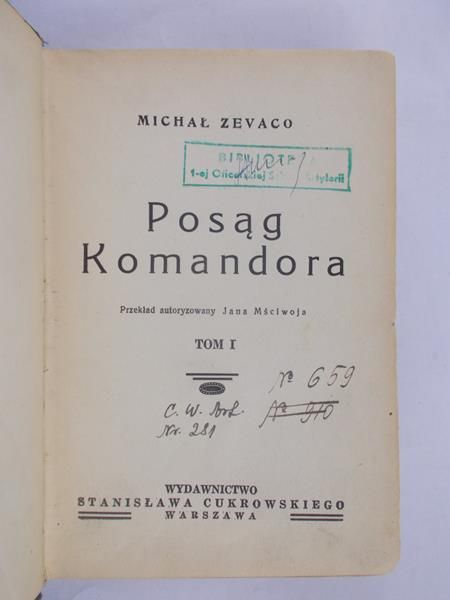 Zevaco Michał - Posąg Komandora, 1933 r