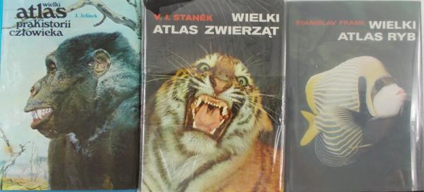 Stanek V. J.,  Stanislav Frank, Jelinek J. - Wielki atlas:  zwierząt,  ryb, prahistorii człowieka