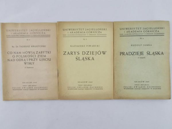 Jamka R., Piwarski K., Kruszyński T. - Kurs naukowo – informacyjny o ziemiach zachodnich nr.: 4, 5, 8, 1945 r.
