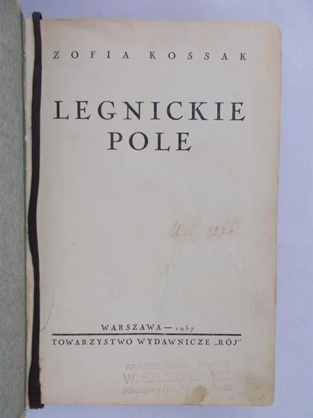Kossak Zofia - Legnickie pole, 1937 r.