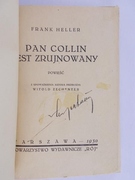 Heller Frank - Pan Collin jest zrujnowany, 1930 r