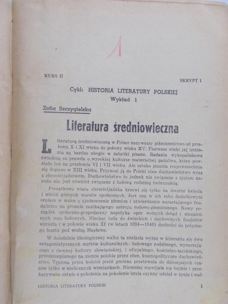 Wszechnica radiowa wykłady o literaturze polskiej
