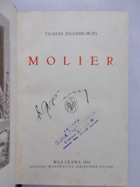 Żeleński Tadeusz (tł.) - Molier: dzieła, 1924r.