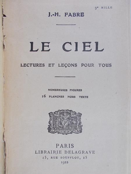 Fabre J.H - Le Ciel 1922 r