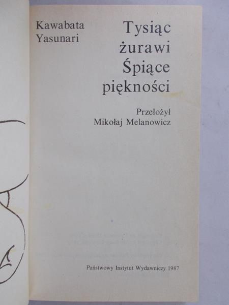 Yasunari Kawabata - Tysiąc żurawi. Śpiące piękności