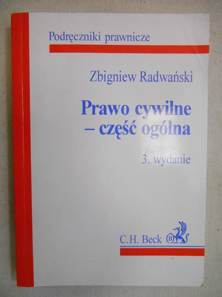 Radwański Zbigniew - Prawo cywilne - część ogólna