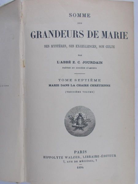 Somme des grandeurs de Marie, 1890r.