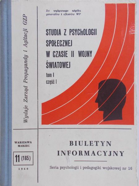 Studia z psychologi socjalnej w czasie II Wojny Światowej