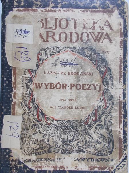 Brodziński Kazimierz - Wybór poezyj, 1921r.