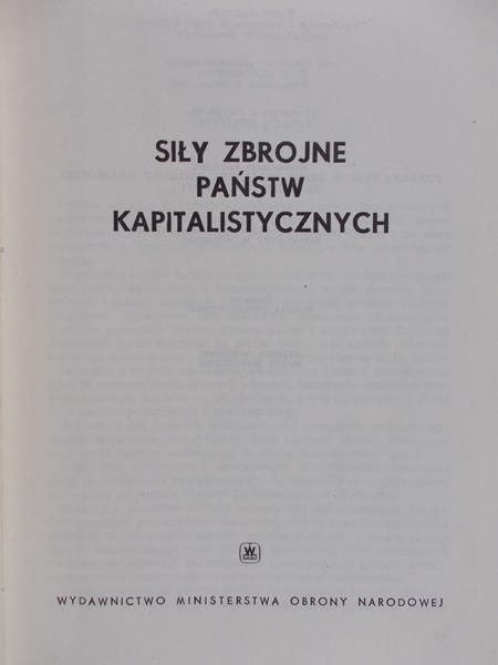 G. I. Siergiejew - Siły zbrojne państw kapitalistycznych