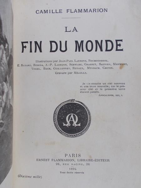 Flammarion Camille - La Fin du monde 1884r.