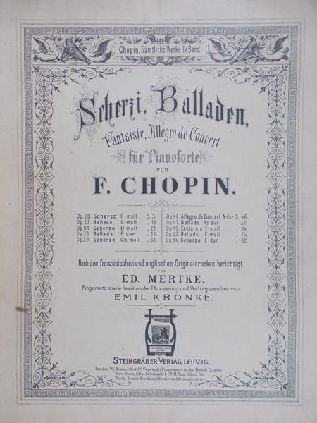 Chopin - Srh Rmi Ballanrn, Nuty,  1900 r.