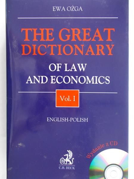 The great dictionary of law and economics , Vol I