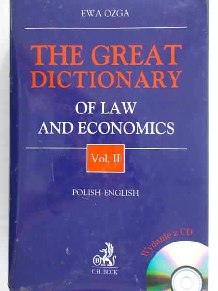 Ożga Ewa - The great dictionary of law and economics , Vol II