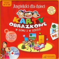 Karty obrazkowe dla dzieci W domu i w szkole z płytą CD, Nowa