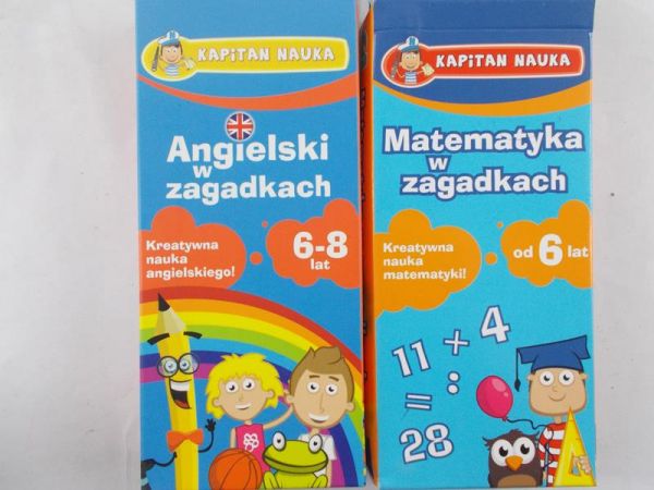 Karty obrazkowe Angielski w zagadkach 6-8 lat/Karty dla dzieci Matematyka w zagadkach