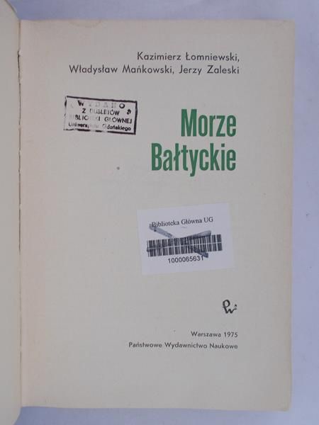 Łomniewski Kazimierz - Morze Bałtyckie
