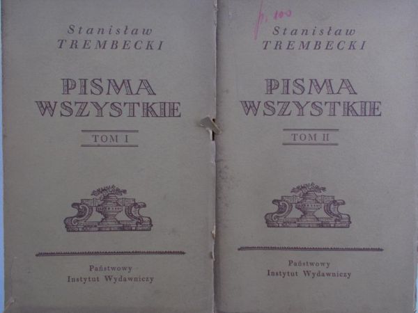 Trembecki Stanisław - Pisma wszystkie, Tom I-II