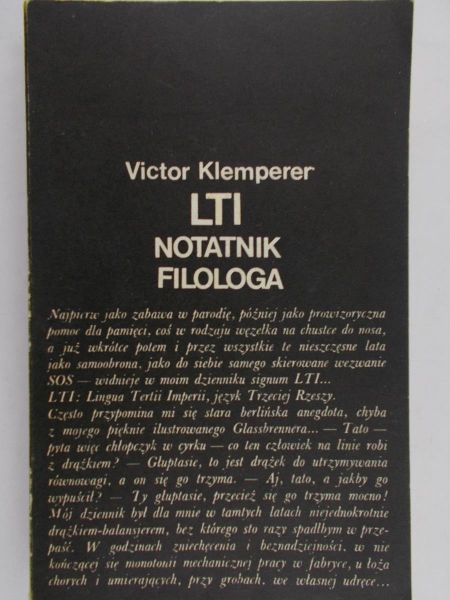 Klemperer Victor - LTI. Notatnik filologa