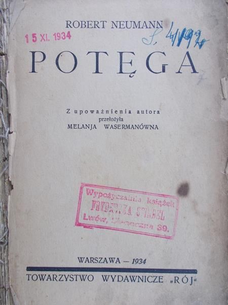 Neumann Robert - Potęga, 1934 r.