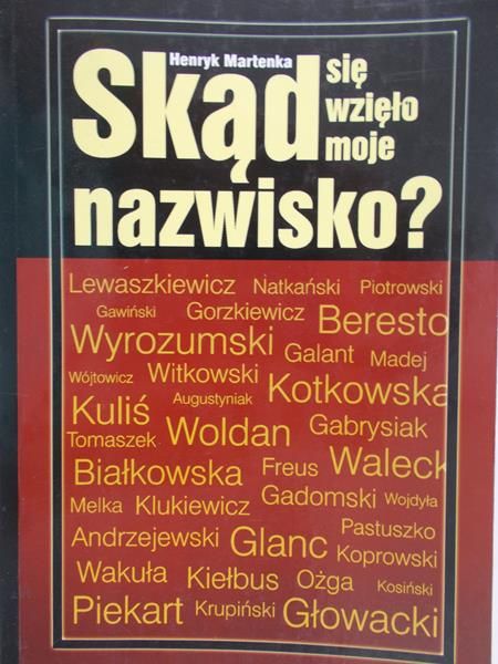 Martenka Henryk - Skąd się wzięło moje nazwisko?