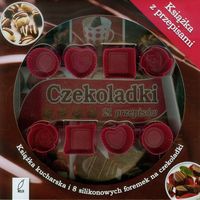 Czekoladki 21 przepisów. Książka kucharska i 8 silikonowych foremek na czekoladki, Nowa