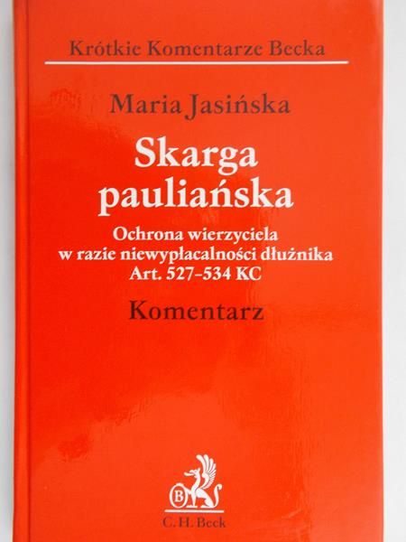 Jasińska Maria - Skarga pauliańska