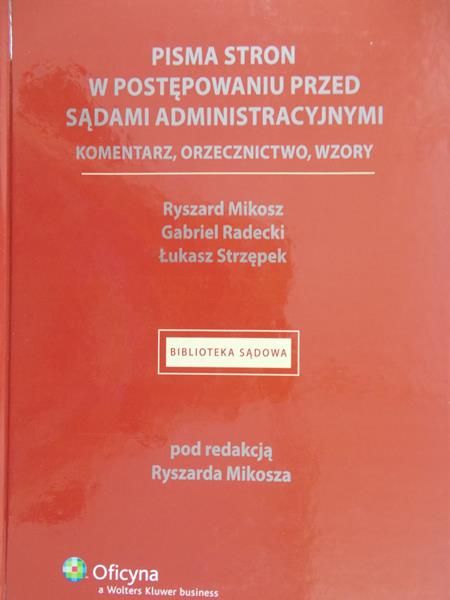 Pisma stron w postępowaniu przed sądami administracyjnymi