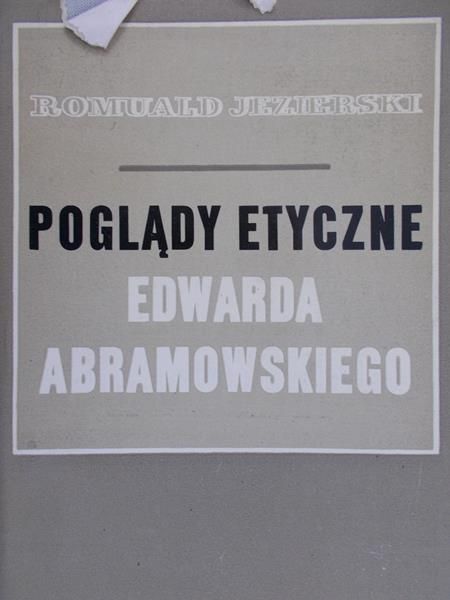 Jezierski Romuald - Poglądy etyczne Edwarda Abramowskiego