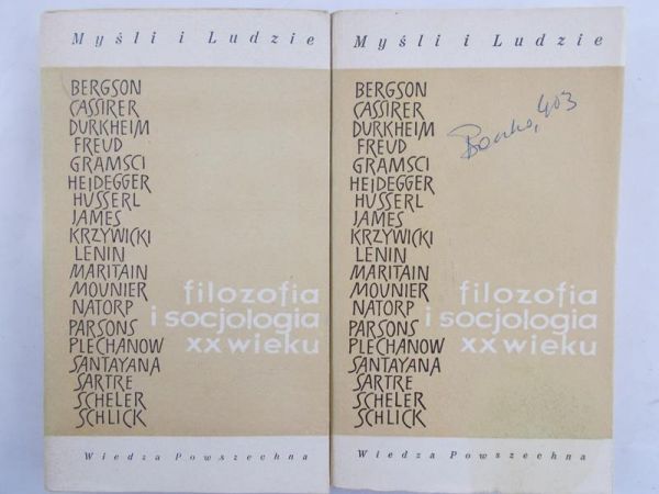 Baczko Bronisław - Filozofia i socjologia XX wieku. Część I - II
