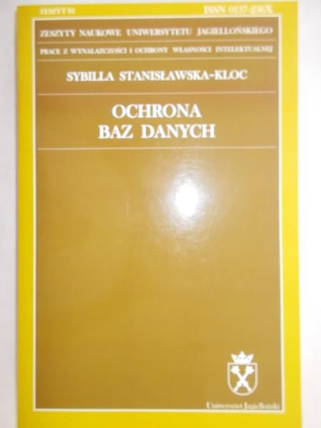 Stanisławska-Kloc Sybilla - Ochrona baz danych