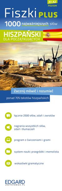 Fiszki PLUS 1000 najważniejszych słów Hiszpański dla początkujących, Nowa