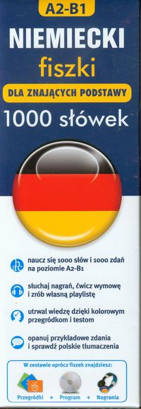Niemiecki fiszki 1000 słówek dla znających podstawy A2-B1, Nowa