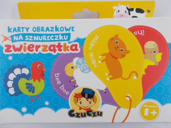 CzuCzu. Zwierzątka. Karty obrazkowe na sznureczku