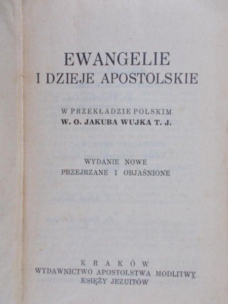 Wujek Jakub (prz.) - Ewangelie i Dzieje Apostolskie, 1936 r.